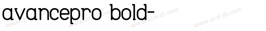 avancepro bold字体转换